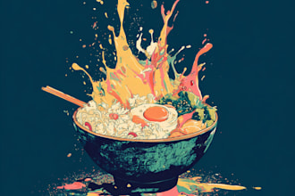 make professional pop art food artwork