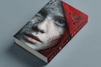 create illustrated fairytale book cover
