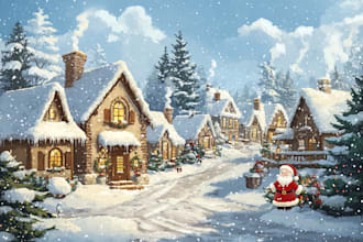 draw christmas cartoon caricature