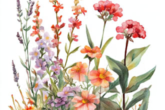 create a botanical watercolor illustration art