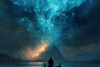 design fantasy album cover art with amazing effects