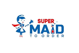 design awesome cleaning logo including maid, residential and commercial service