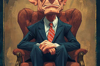 create a political cartoon art