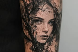 draw professional custom tattoo design for you