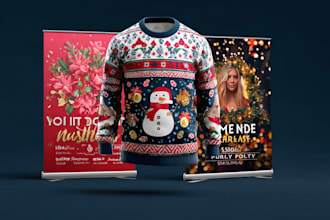 create amazing ugly christmas sweater, sweatshirt design