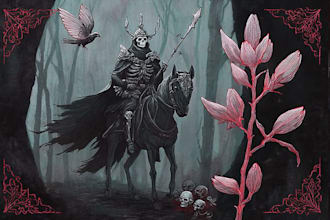 draw fantasy or dark creepy horror art illustration