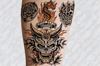 custom an abstract black tattoo design