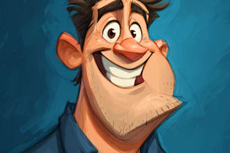 make realistic cartoon caricature