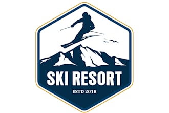 creative a high quality ski snowboard logo design