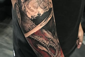 design a modern and minimalist tattoo design