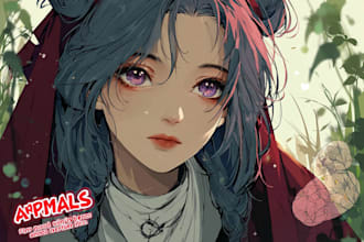 draw anime art character design illlustration, fanart