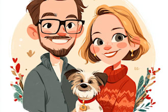 draw caricatures for christmas, birthday couples and wedding