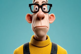 draw couple or family yellow cartoon characters in 24 hours