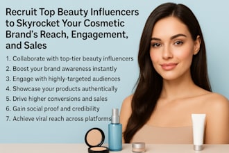 recruit top beauty influencers to promote your cosmetic or skincare brand