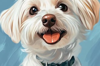 draw disney pets portrait illustration in disney