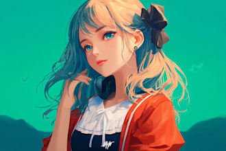 draw anime character or fan art illustration