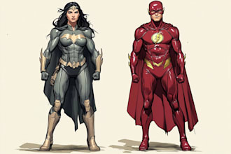 make unique superhero cartoon comic character