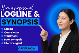 write logline synopsis treatment screenplay book synopsis query letter critique