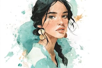 draw digital watercolor illustration
