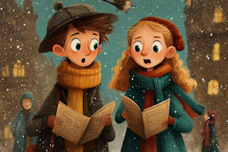 illustrate children book illustration, christian story book and christmas book