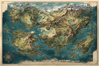 draw a unique vector or isometric map