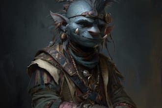 draw creepy and detailed horror character illustration