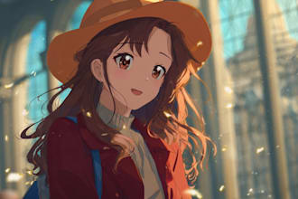 draw anime character sheet for you