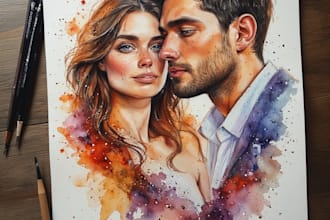 do couple portrait illustration