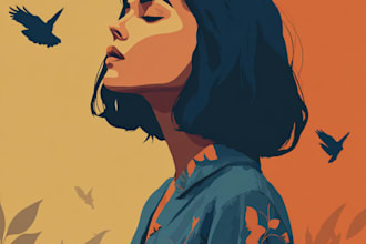 create awesome vector art potrait cartoon from your photo
