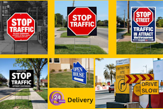 design street yard shop and real estate signs a frame 24 hour delivery
