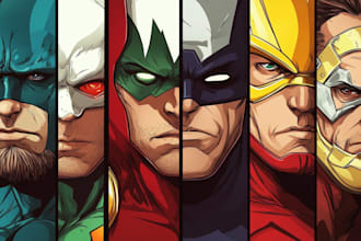 draw a superhero character for comics