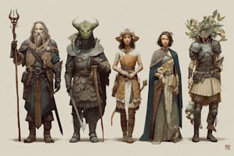 create fantasy dnd character or dnd character design
