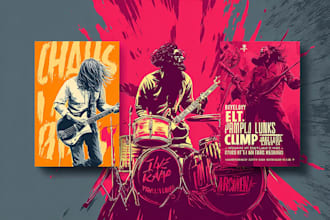 design a cool gig poster for your band or music event
