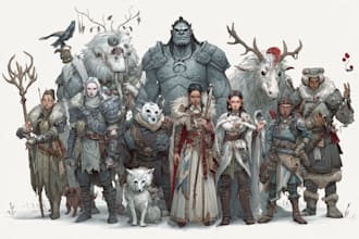 create fantasy dnd character or dnd character design