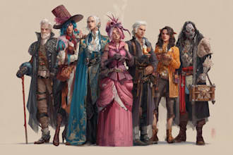 create fantasy dnd character or dnd character design