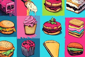 design food pop art of your style