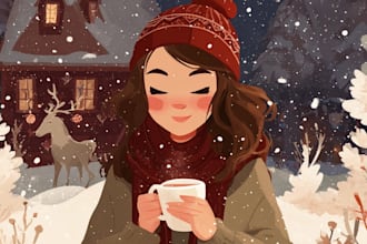 create festive holiday christmas design illustration