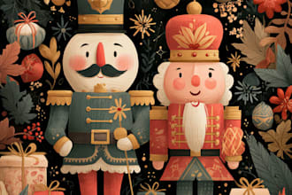draw christmas illustrations for anything