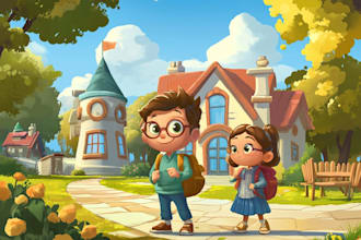 illustrate whimsical and professional children books