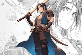 drawing amazing webtoon webcomic manga for you