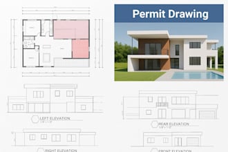 draft deck, patio, landscape plan with structural drawing, construction drawing