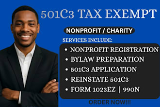 register nonprofit reinstate nonprofit 501c3 tax exempt file form 1023ez, 990