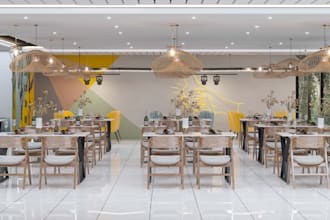 create cozy 3d cafe and restaurant interiors that attract customers