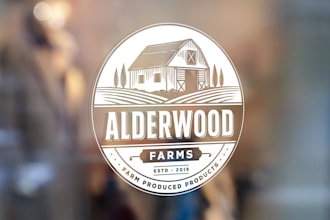 create a minimalist agriculture and farm logo design