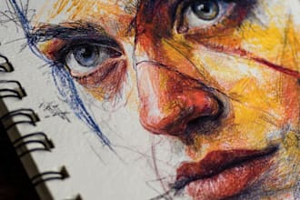 draw abstract portrait art