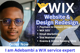 optimize wix website design wix website redesign wix website development
