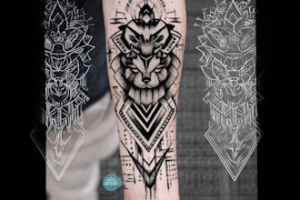 make a blackwork tattoo design for you