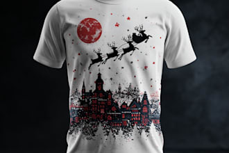 create christmas t shirt design bundles for you