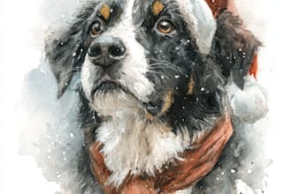draw your christmas pet portrait