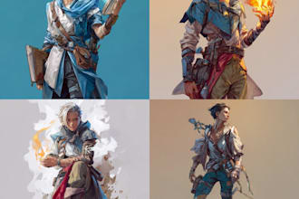 create fantasy dnd character or dnd character design